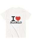 T-shirt I Love KLOKLO blanc